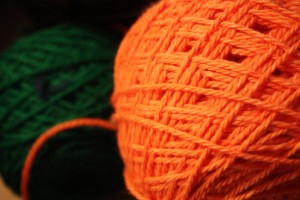 Orange and Green Shepard's Wool