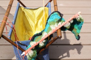 Knitting Tote Outside