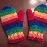 rainbow mittens